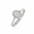 Artlinea Anello Artlinea in oro bianco con diamante centrale ovale e diamanti laterali presso Castignoli - Orologeria e gioielleria a Monza