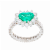 Anello in oro bianco con cuore in smeraldo e diamanti presso Castignoli - Orologeria e gioielleria a Monza