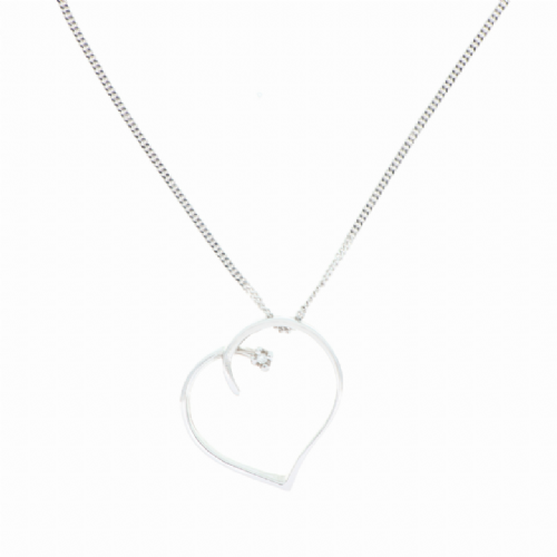 &nbsp;Collana in oro bianco con cuore presso Castignoli - Orologeria e gioielleria a Monza