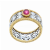  Anello in oro bianco e giallo con rubino e diamanti presso Castignoli - Orologeria e gioielleria a Monza