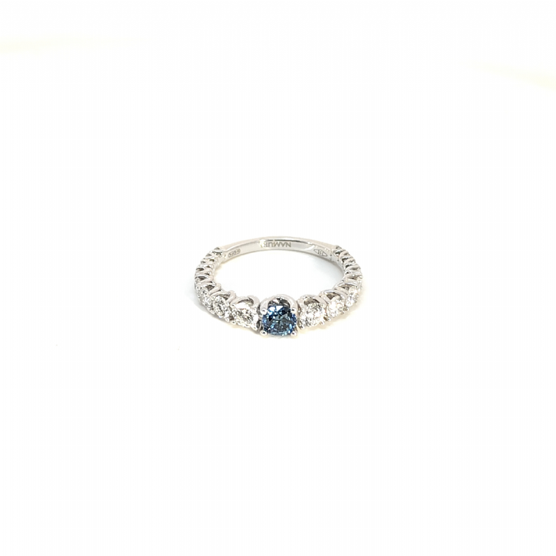  Anello in oro degradè con diamante azzurro Namuri presso Castignoli - Orologeria e gioielleria a Monza