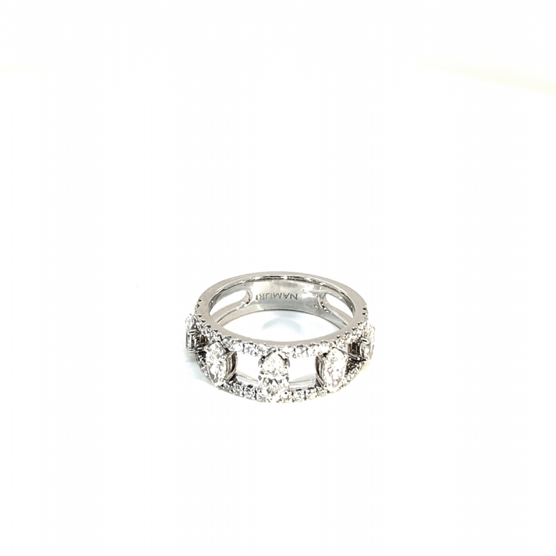  Anello in oro fascia con diamanti Namuri presso Castignoli - Orologeria e gioielleria a Monza