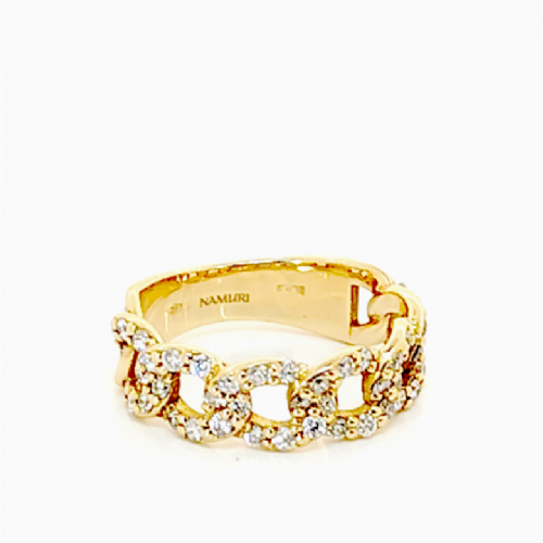  Anello in oro rosa con diamanti groumette Namuri presso Castignoli - Orologeria e gioielleria a Monza