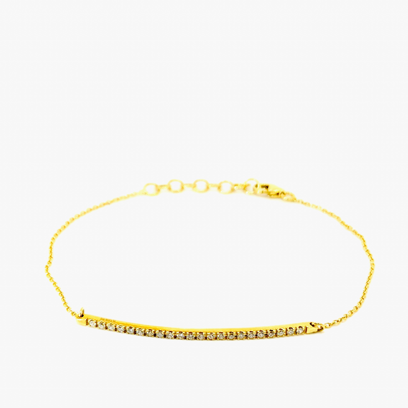  Bracciale tennis semirigido in oro giallo con diamanti Namuri presso Castignoli - Orologeria e gioielleria a Monza
