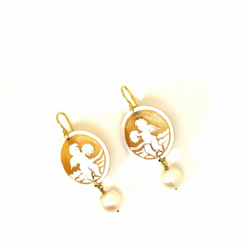  Orecchini in oro con perla e cameo presso Castignoli - Orologeria e gioielleria a Monza