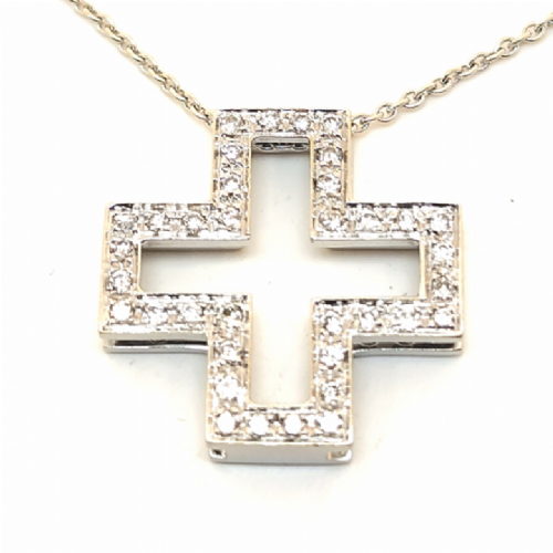  Collana croce in oro e diamanti presso Castignoli - Orologeria e gioielleria a Monza