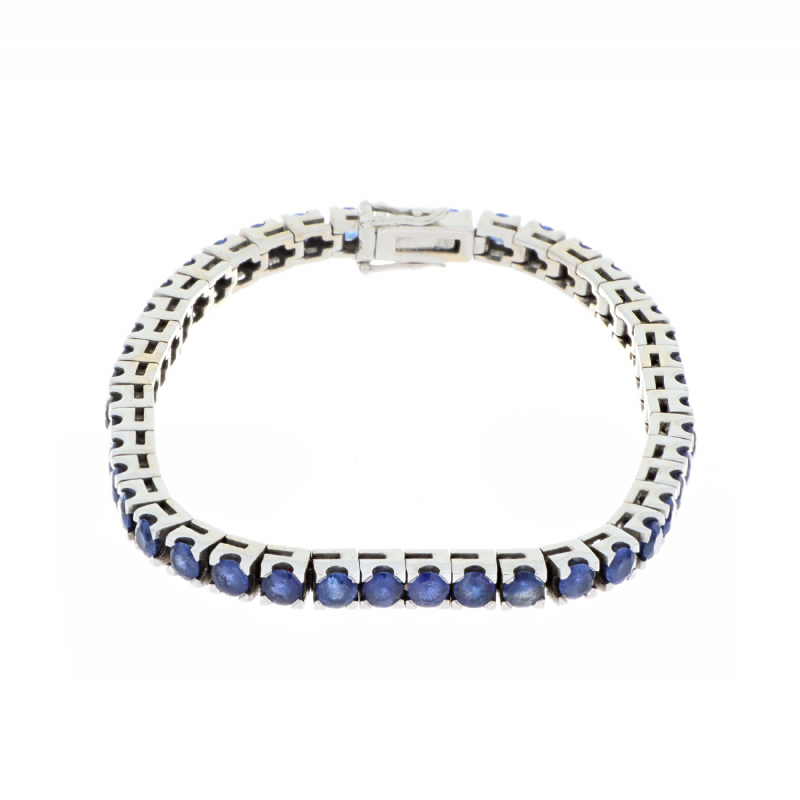  Bracciale tennis in oro bianco e zaffiri presso Castignoli - Orologeria e gioielleria a Monza
