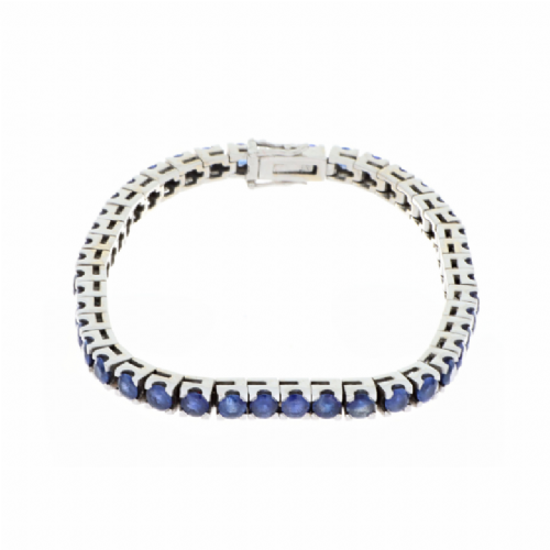  Bracciale tennis in oro bianco e zaffiri presso Castignoli - Orologeria e gioielleria a Monza