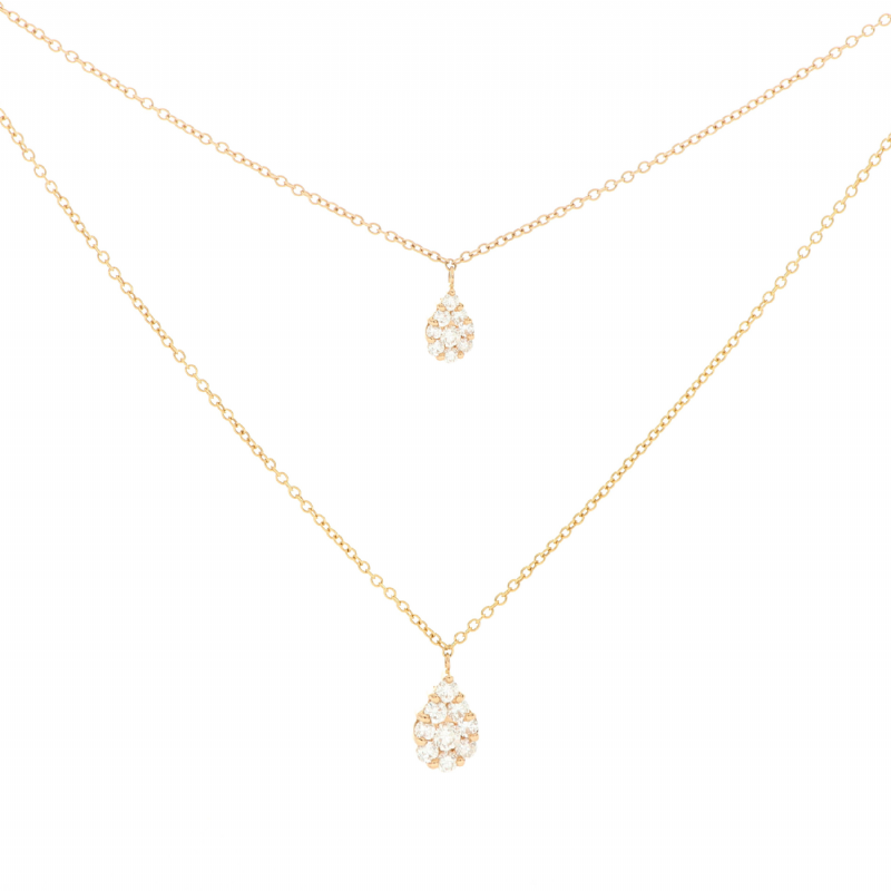  Collana in oro rosa con pendenti con diamanti presso Castignoli - Orologeria e gioielleria a Monza