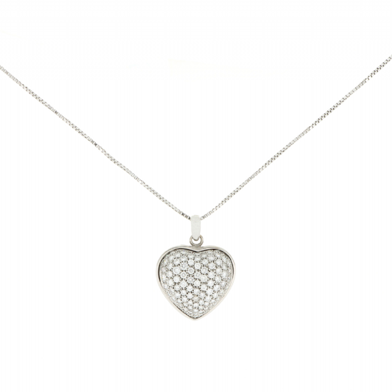  Collana in oro bianco con pendente con diamanti presso Castignoli - Orologeria e gioielleria a Monza