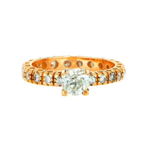  Anello in oro giallo con diamante rotondo presso Castignoli - Orologeria e gioielleria a Monza