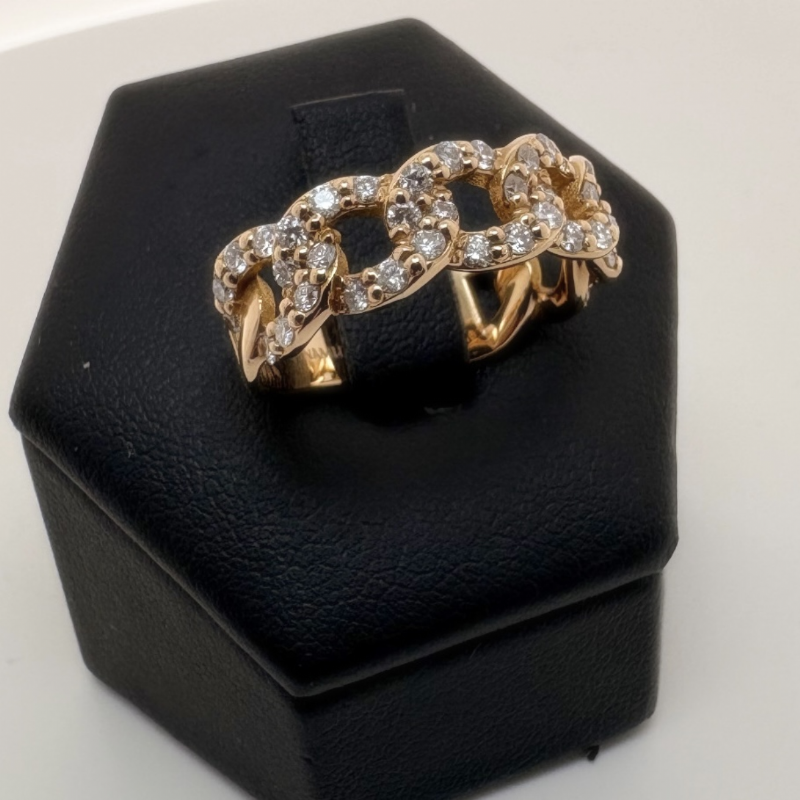 Namuri&nbsp;Anello a catena in oro rosa con diamanti presso Castignoli - Orologeria e gioielleria a Monza