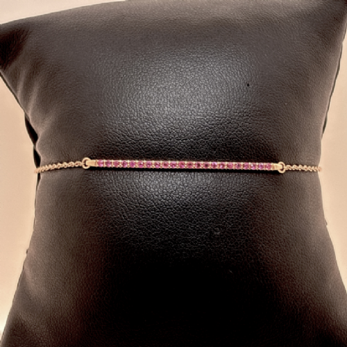 Namuri&nbsp;Bracciale in oro giallo con elemento centrale rigido e pavé di rubini presso Castignoli - Orologeria e gioielleria a Monza