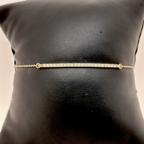 Namuri&nbsp;Bracciale con Barra Centrale in oro giallo e pavé di diamanti presso Castignoli - Orologeria e gioielleria a Monza