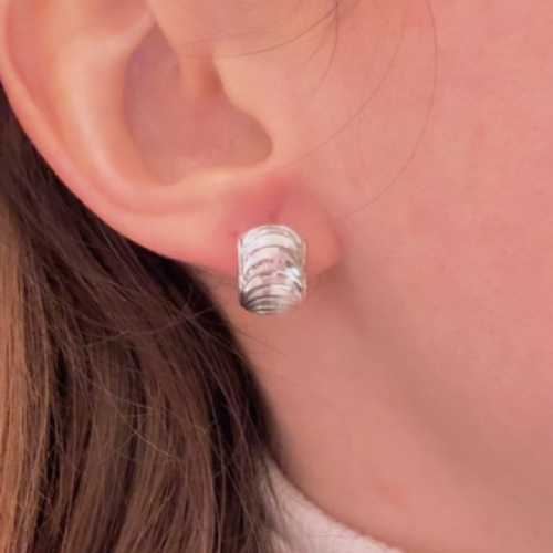 &nbsp;Orecchini a cerchio in oro bianco presso Castignoli - Orologeria e gioielleria a Monza