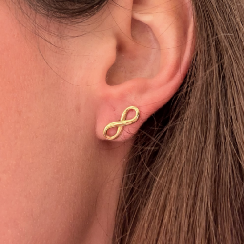 &nbsp;Orecchini in oro giallo-Simbolo infinito presso Castignoli - Orologeria e gioielleria a Monza