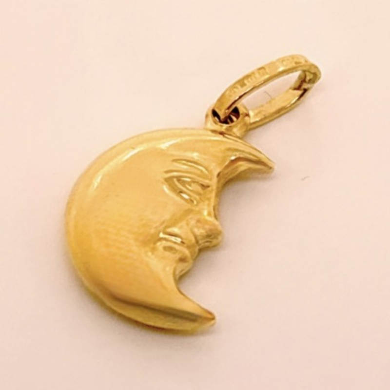 &nbsp;Ciondolo in oro giallo a forma di luna presso Castignoli - Orologeria e gioielleria a Monza