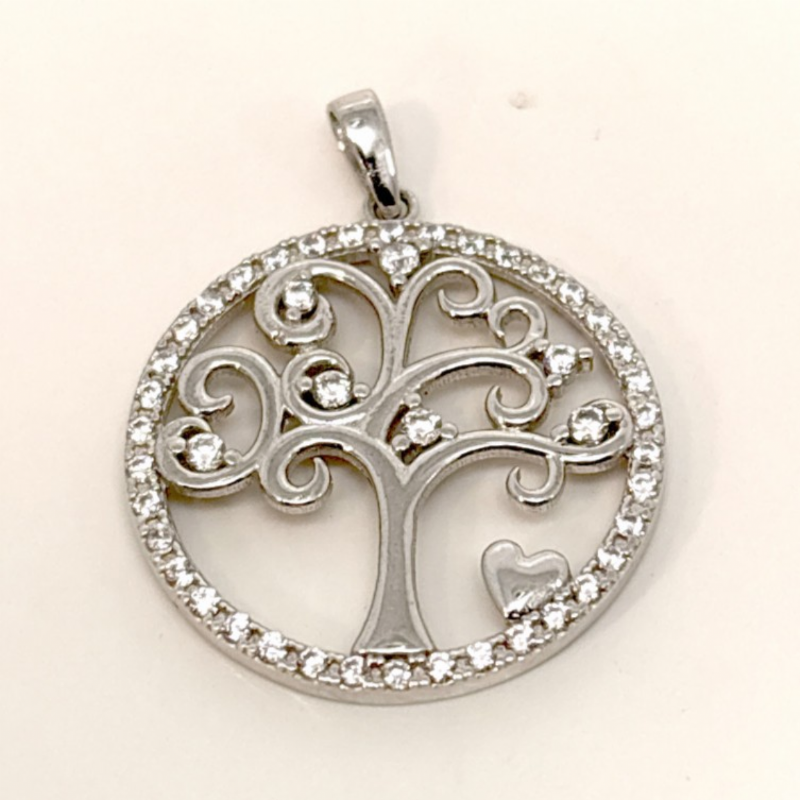 &nbsp;Ciondolo in oro bianco con zirconi presso Castignoli - Orologeria e gioielleria a Monza