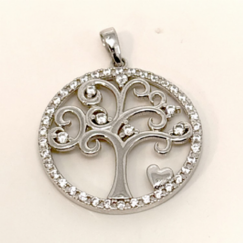 &nbsp;Ciondolo in oro bianco con zirconi presso Castignoli - Orologeria e gioielleria a Monza