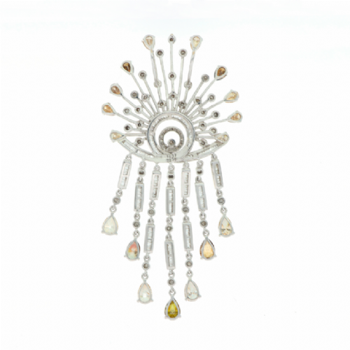  Ciondolo in oro bianco con diamanti presso Castignoli - Orologeria e gioielleria a Monza