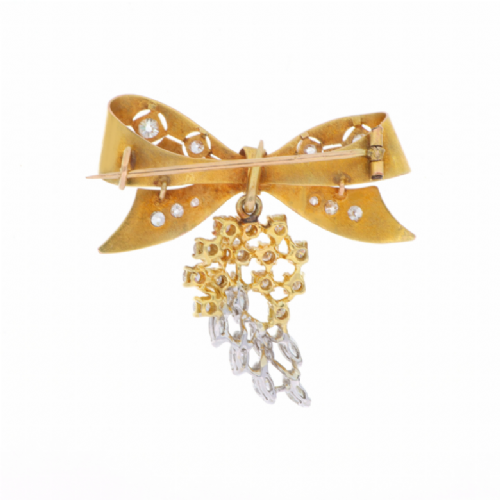  Spilla fiocco in oro con diamanti presso Castignoli - Orologeria e gioielleria a Monza