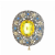  Spilla in oro giallo e argento con quarzo e zaffiri presso Castignoli - Orologeria e gioielleria a Monza