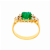  Anello in oro giallo con smeraldo e diamanti presso Castignoli - Orologeria e gioielleria a Monza