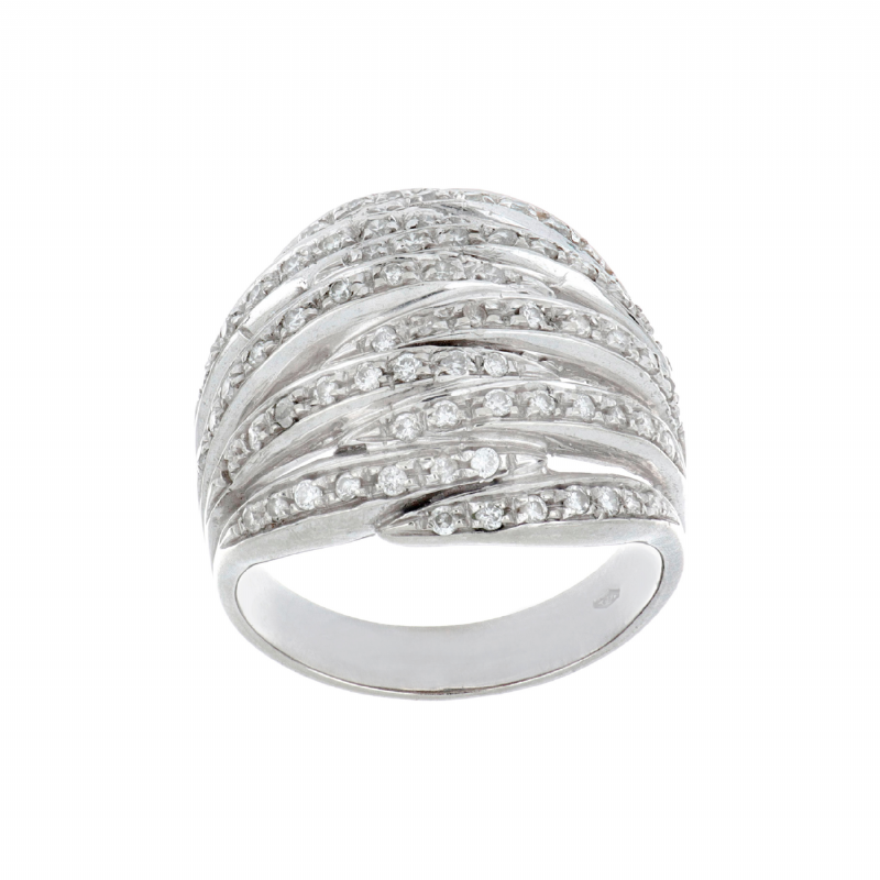  Anello in oro bianco con diamanti taglio brillante presso Castignoli - Orologeria e gioielleria a Monza