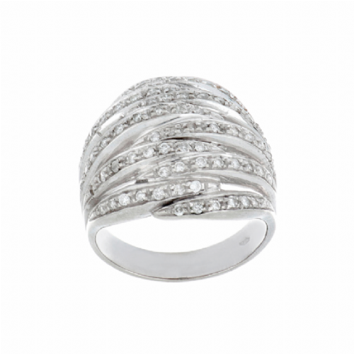  Anello in oro bianco con diamanti taglio brillante presso Castignoli - Orologeria e gioielleria a Monza