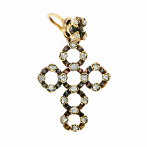  Croce di Spagna in oro giallo e diamanti presso Castignoli - Orologeria e gioielleria a Monza