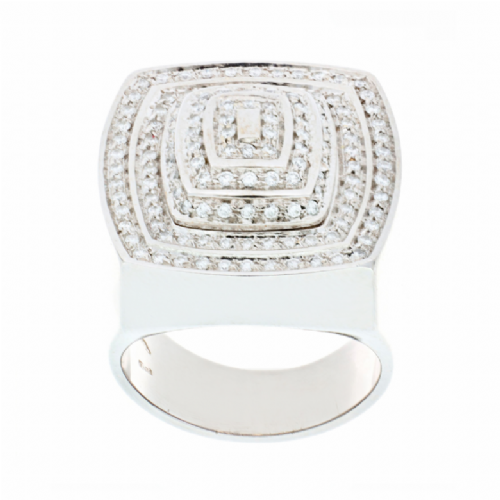  Anello in oro bianco con diamanti rotondi presso Castignoli - Orologeria e gioielleria a Monza