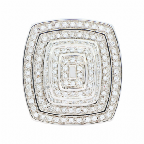  Anello in oro bianco con diamanti rotondi presso Castignoli - Orologeria e gioielleria a Monza