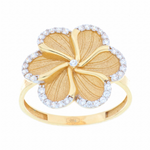  Anello in oro giallo e bianco con zirconi presso Castignoli - Orologeria e gioielleria a Monza