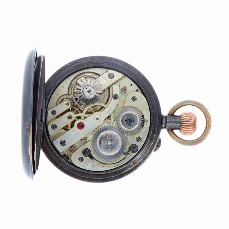 Orologio Da Tasca Vintage In Ottone Fatto A Mano – Quadrante Bianco Numeri Romani, Catena Inclusa