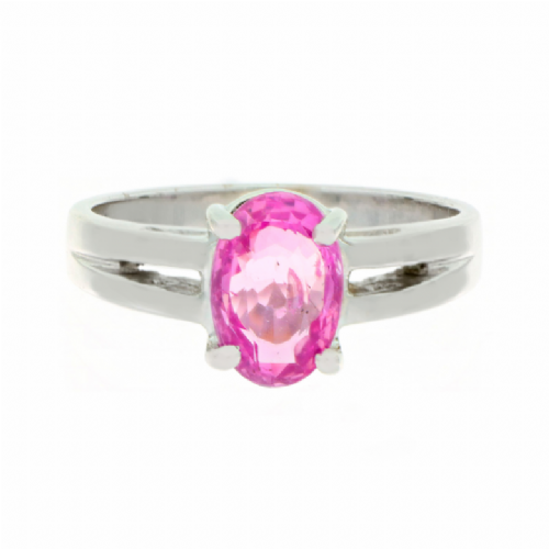  Anello in oro bianco con zaffiro rosa presso Castignoli - Orologeria e gioielleria a Monza