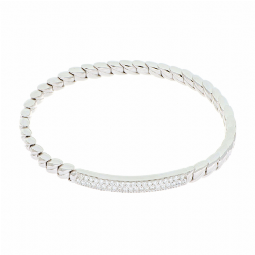  Bracciale elasticizzato in oro bianco con diamanti presso Castignoli - Orologeria e gioielleria a Monza