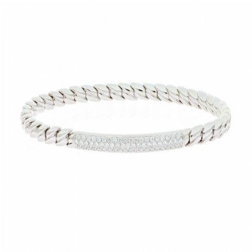  Bracciale elasticizzato in oro bianco con diamanti presso Castignoli - Orologeria e gioielleria a Monza