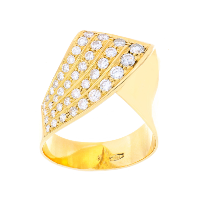  Anello in oro giallo con diamanti presso Castignoli - Orologeria e gioielleria a Monza