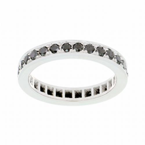  Anello in oro bianco con diamanti neri presso Castignoli - Orologeria e gioielleria a Monza
