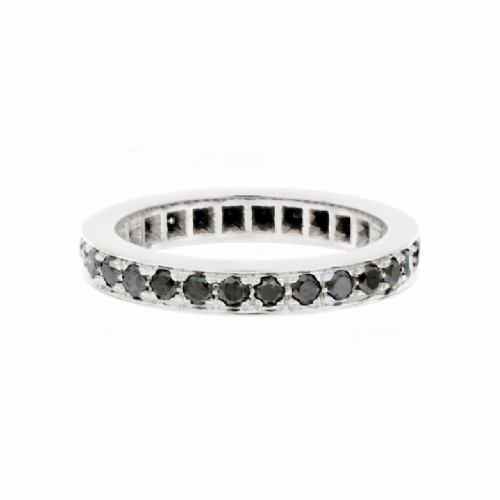  Anello in oro bianco con diamanti neri presso Castignoli - Orologeria e gioielleria a Monza