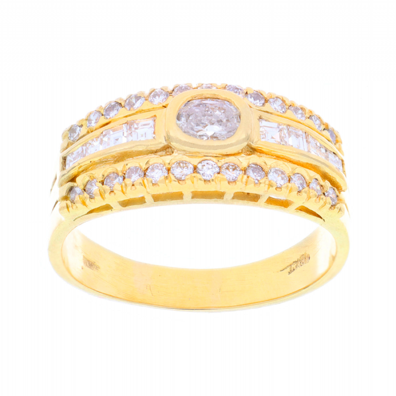  Anello in oro giallo con diamanti presso Castignoli - Orologeria e gioielleria a Monza