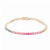  Bracciale tennis in oro rosa con zaffiri colorati presso Castignoli - Orologeria e gioielleria a Monza