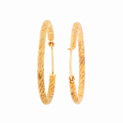 Boccole in oro giallo 18kt con sfere di corallo rosa