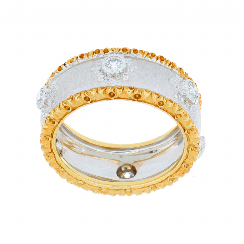  Anello in oro bianco e giallo con diamanti presso Castignoli - Orologeria e gioielleria a Monza
